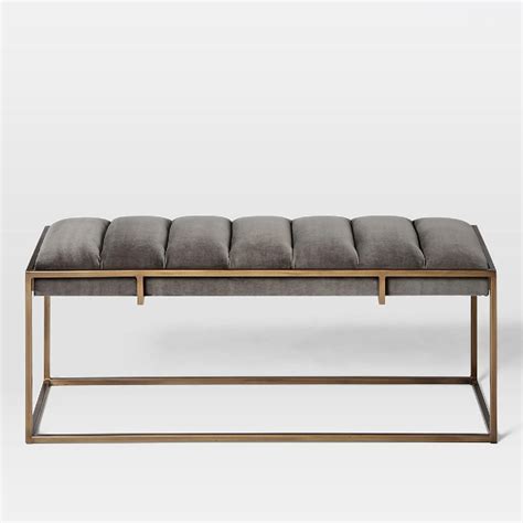 fontanne ottoman box frame upholstered bench celine bench|oval upholstered benches.